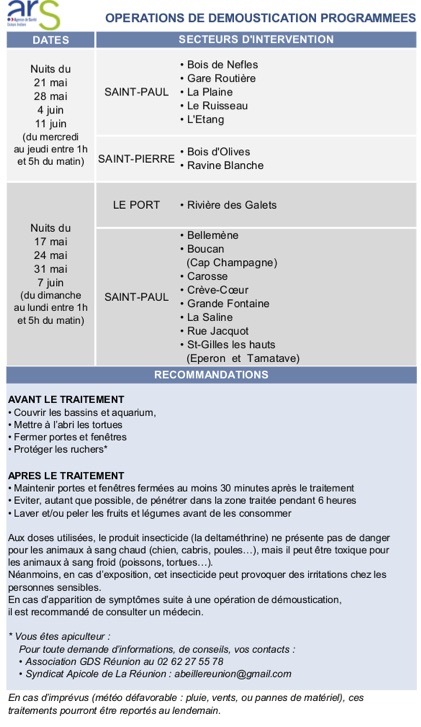 Opérations de démoustications de nuit renforcées