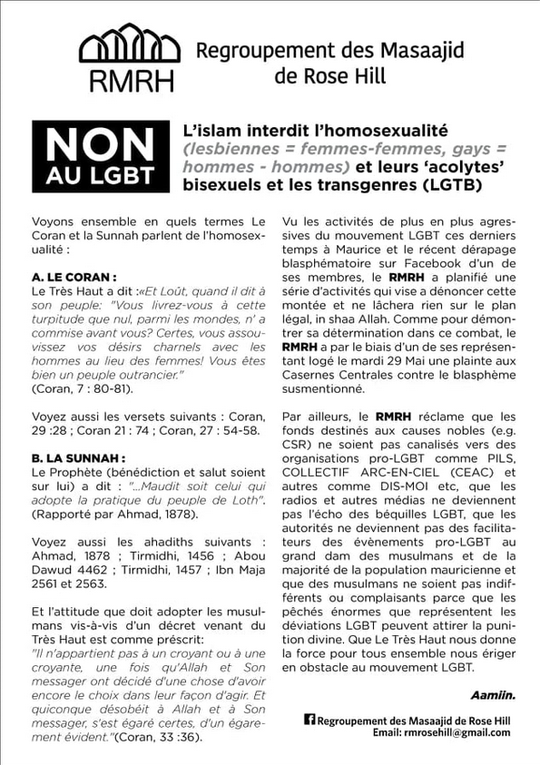 Ile Maurice: Suite aux récents incidents homophobes, un site de voyage boycotte l'ile soeur