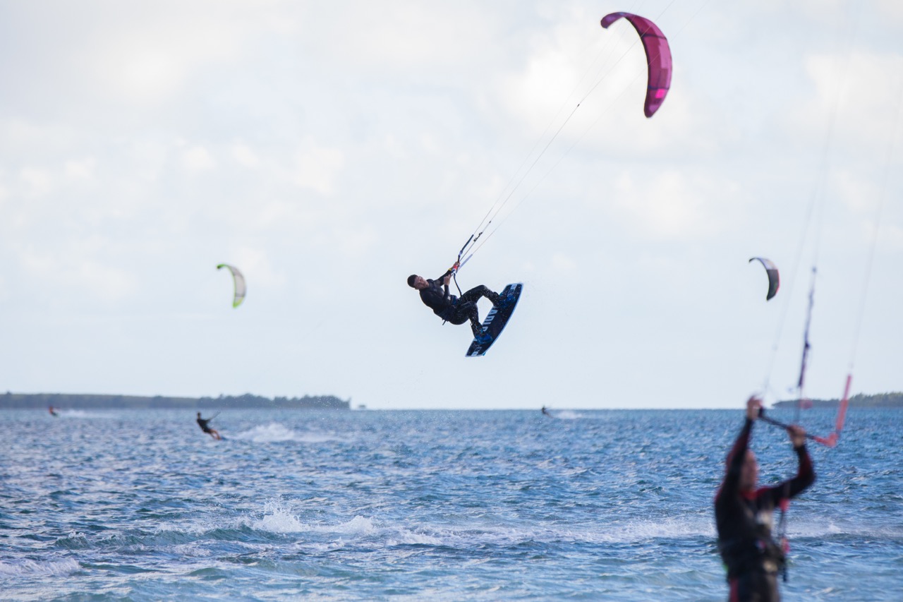 Rodrigues fait la fête au kite surf