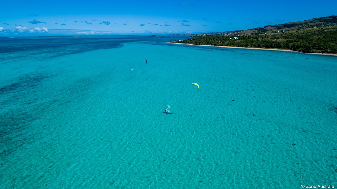 Rodrigues fait la fête au kite surf