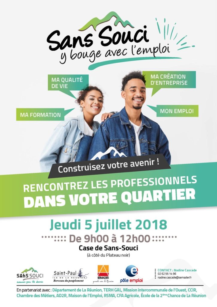 La Semader, le Pôle Emploi de la ville de Saint-Paul accompagnent le développement de Sans-Souci
