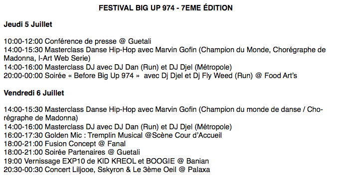 Festival Big Up 974: Trois jours de fête autour des cultures et sports urbains