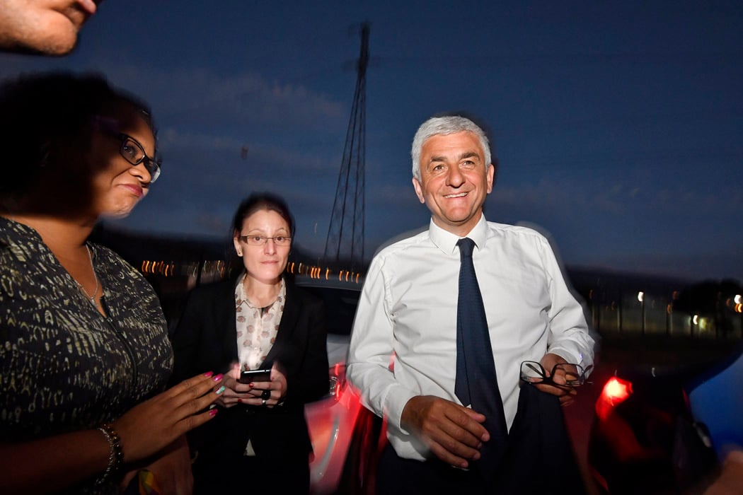 Déplacement mouvementé pour Hervé Morin hier après-midi