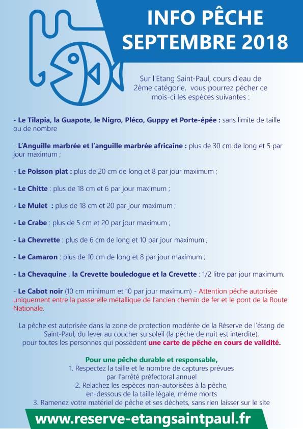 La Pêche à l’Etang Saint-Paul, c’est possible mais…