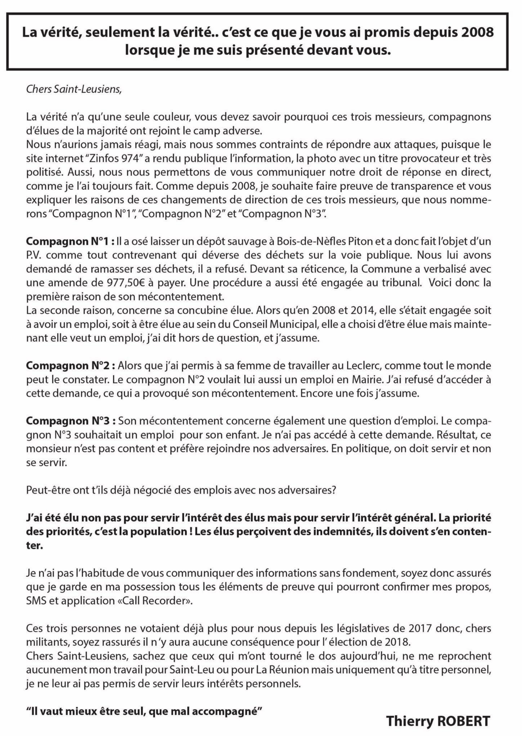 Quand Thierry Robert apporte lui-même la preuve qu'il achète des voix