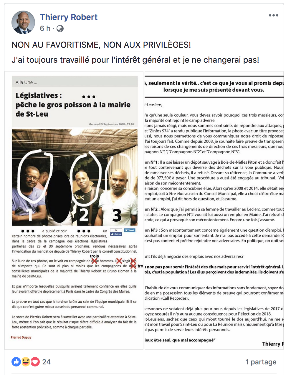 Quand Thierry Robert apporte lui-même la preuve qu'il achète des voix