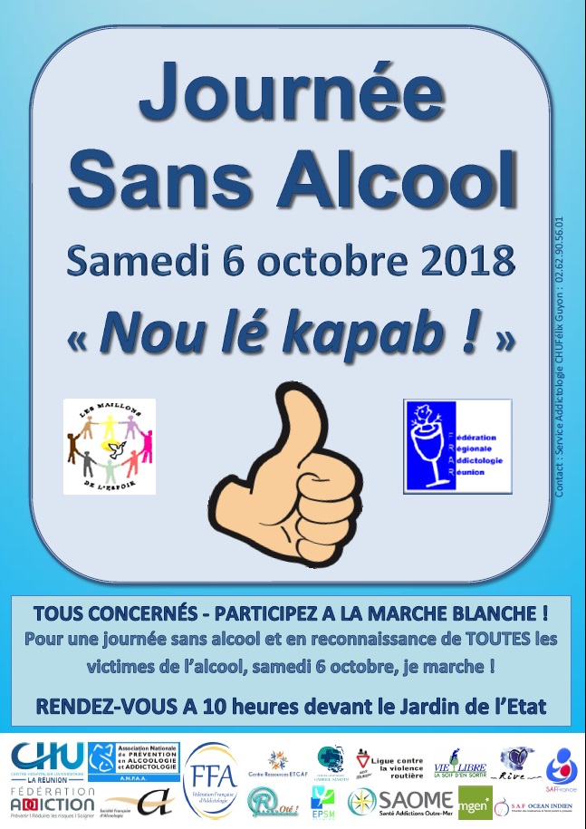 Journée sans alcool et marche blanche le samedi 6 octobre