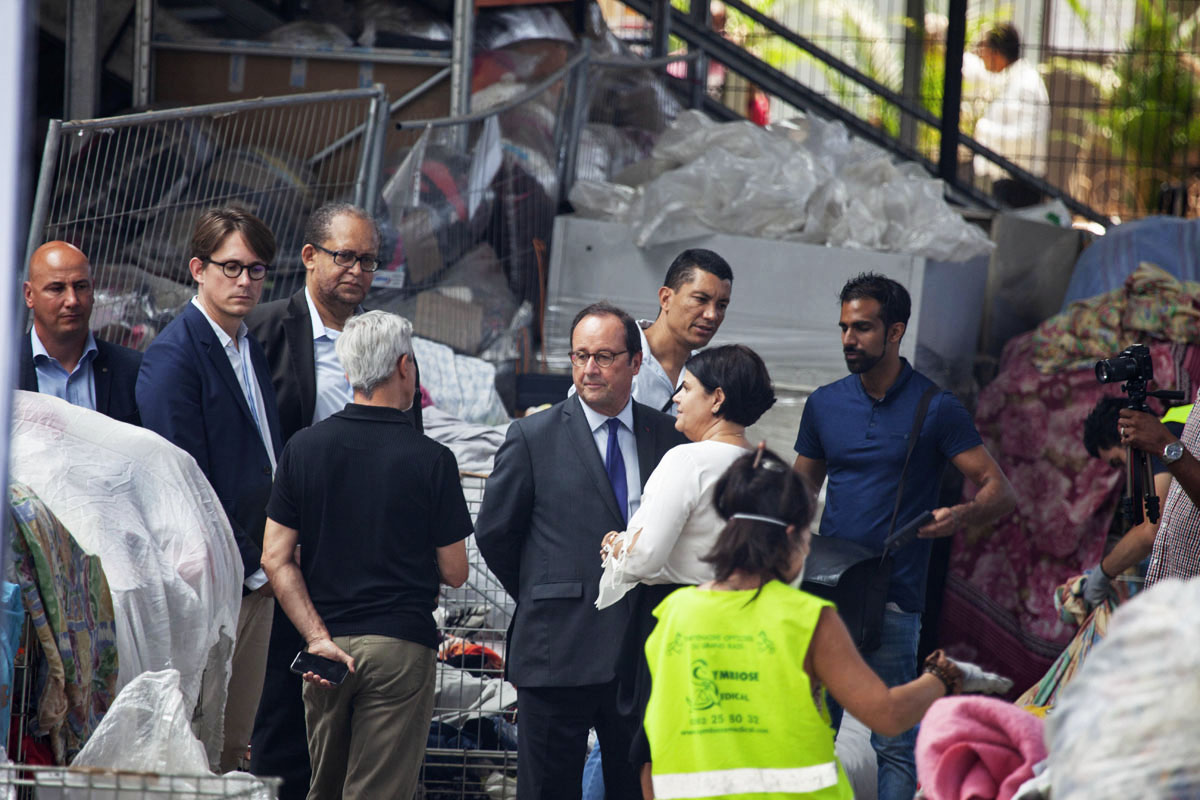 François Hollande salue le cercle vertueux d'une ressourcerie de la Mare