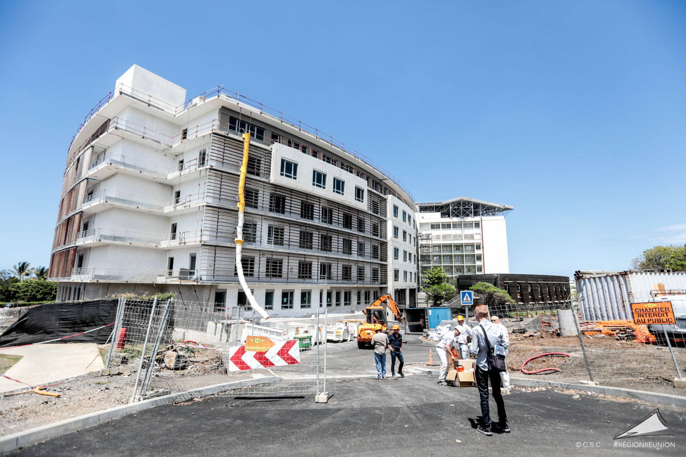 Visite du chantier d’extension et de modernisation du CHU Sud Réunion