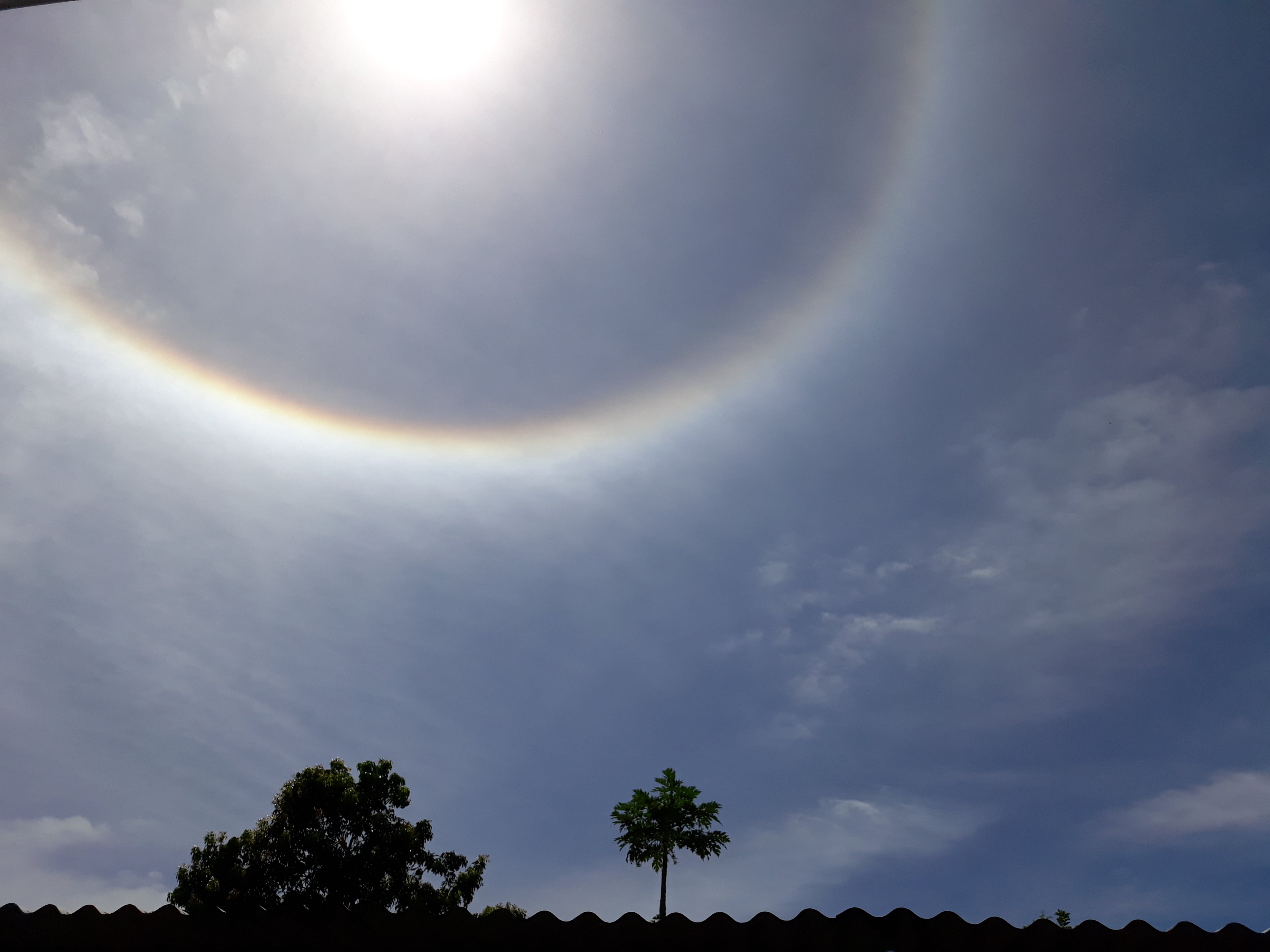 Impressionnant halo autour du soleil