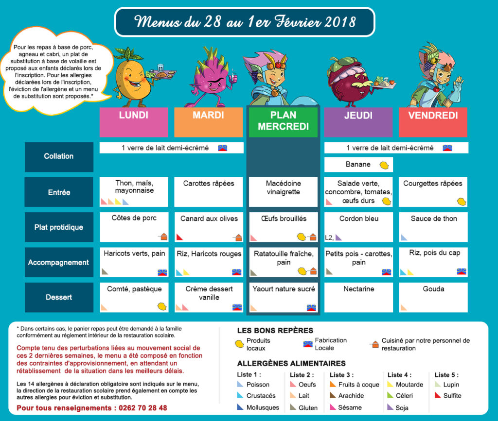 Découvrez le menu des cantines pour la rentrée
