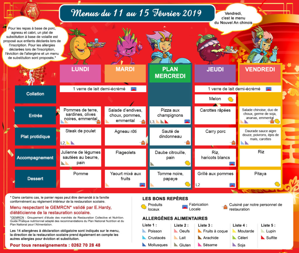 Un repas spécial Nouvel an chinois dans les écoles