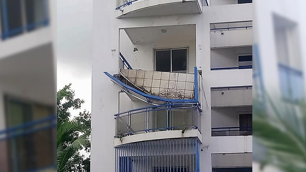 ?? Ste-Marie : Le balcon d'une résidence Apavou s'effondre