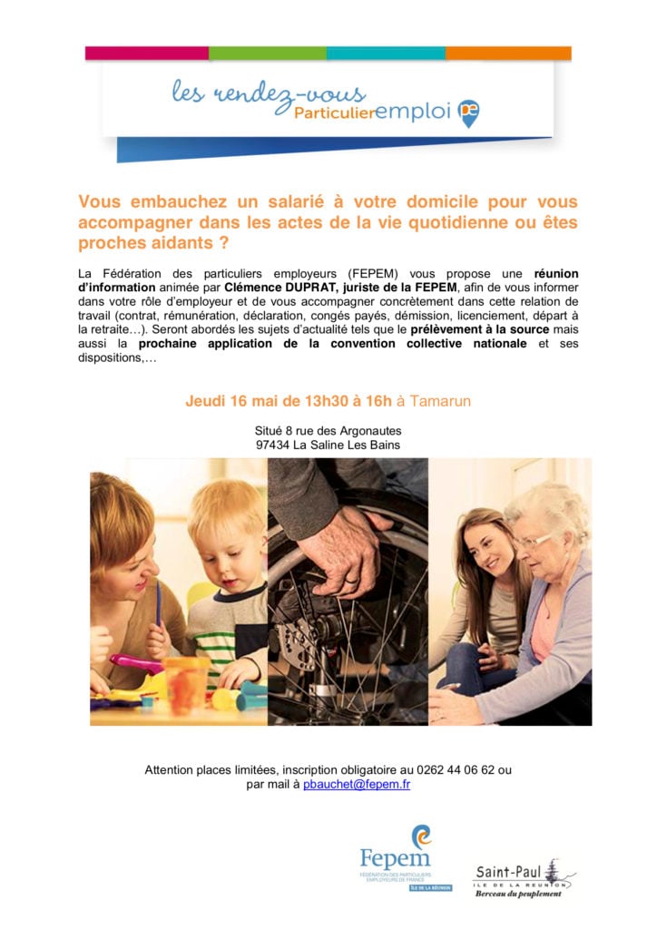 Une réunion d’information à destination des particuliers employeurs