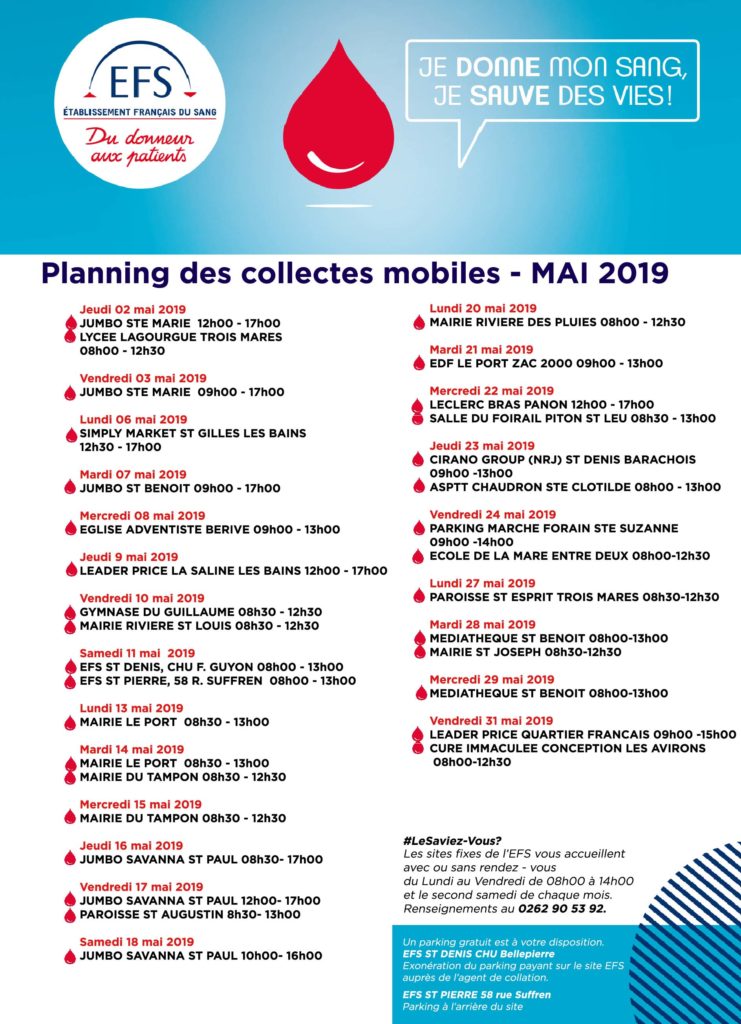 La Ville de Saint-Paul mobilisée pour le don de sang