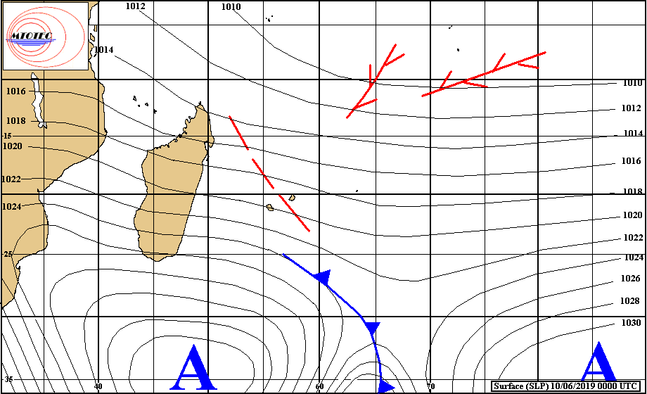 Rafales de 85km/h cet après midi, vagues de 4m au sud de la Réunion la nuit prochaine