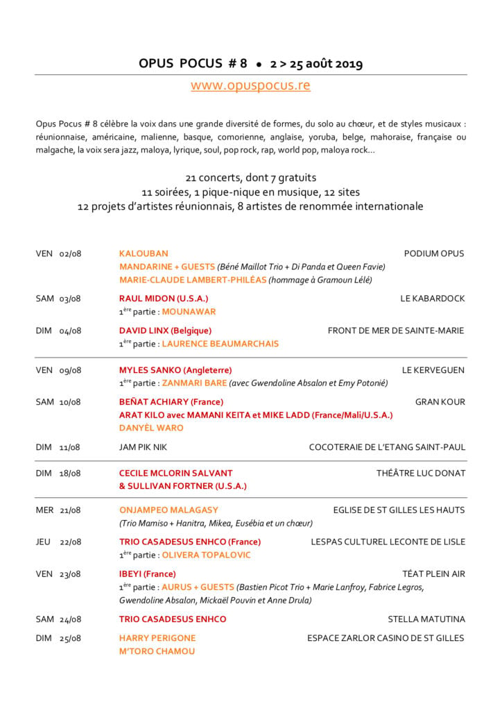Place à la musique avec le Festival Opus Pocus !