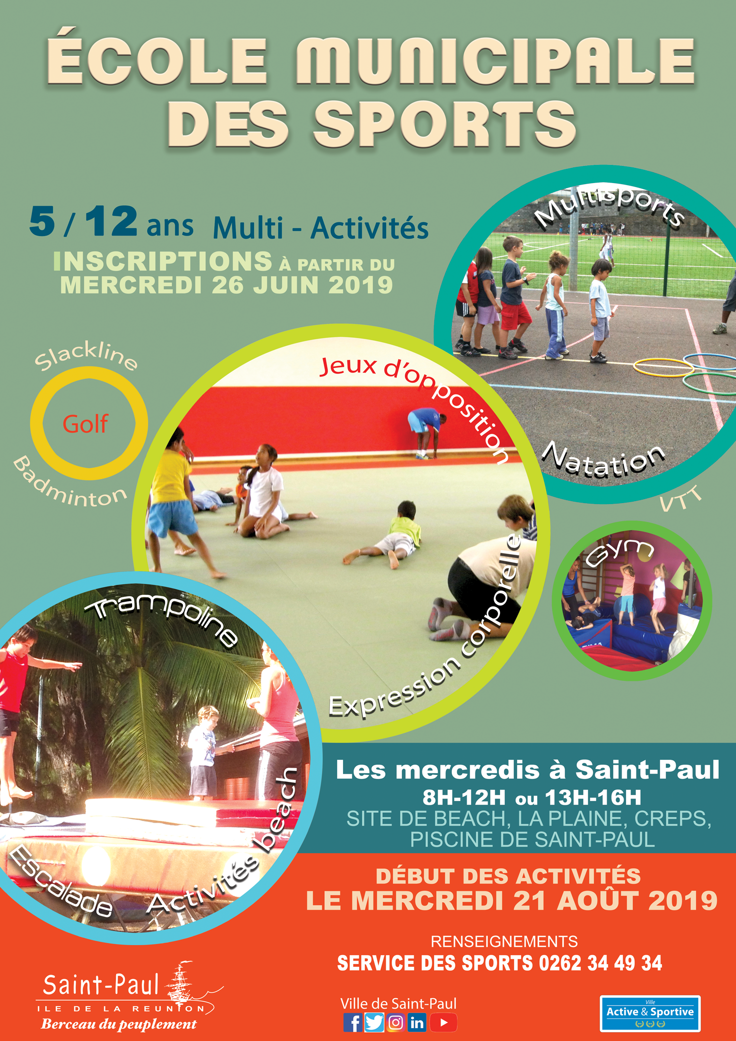 Inscrivez vos marmailles à l’École municipale des sports