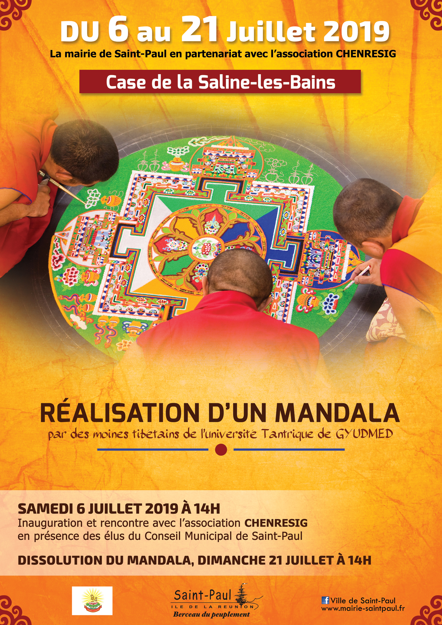 Un mandala réalisé par des moines tibétains