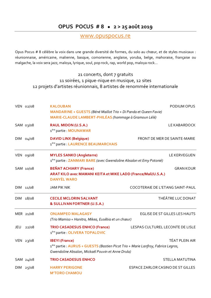 Le festival Opus Pocus se déplace dans les quartiers