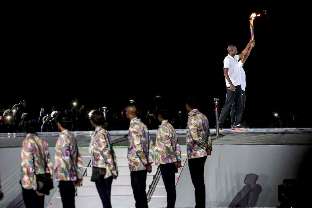 10e JIOI : Ce?re?monie d’ouverture au stade Ajalay. La Re?gion Re?union fe?licite les premiers me?daille?s re?unionnais