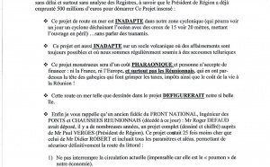 Le FN 974 ressuscite le projet de Roger Defaud sur la route du littoral