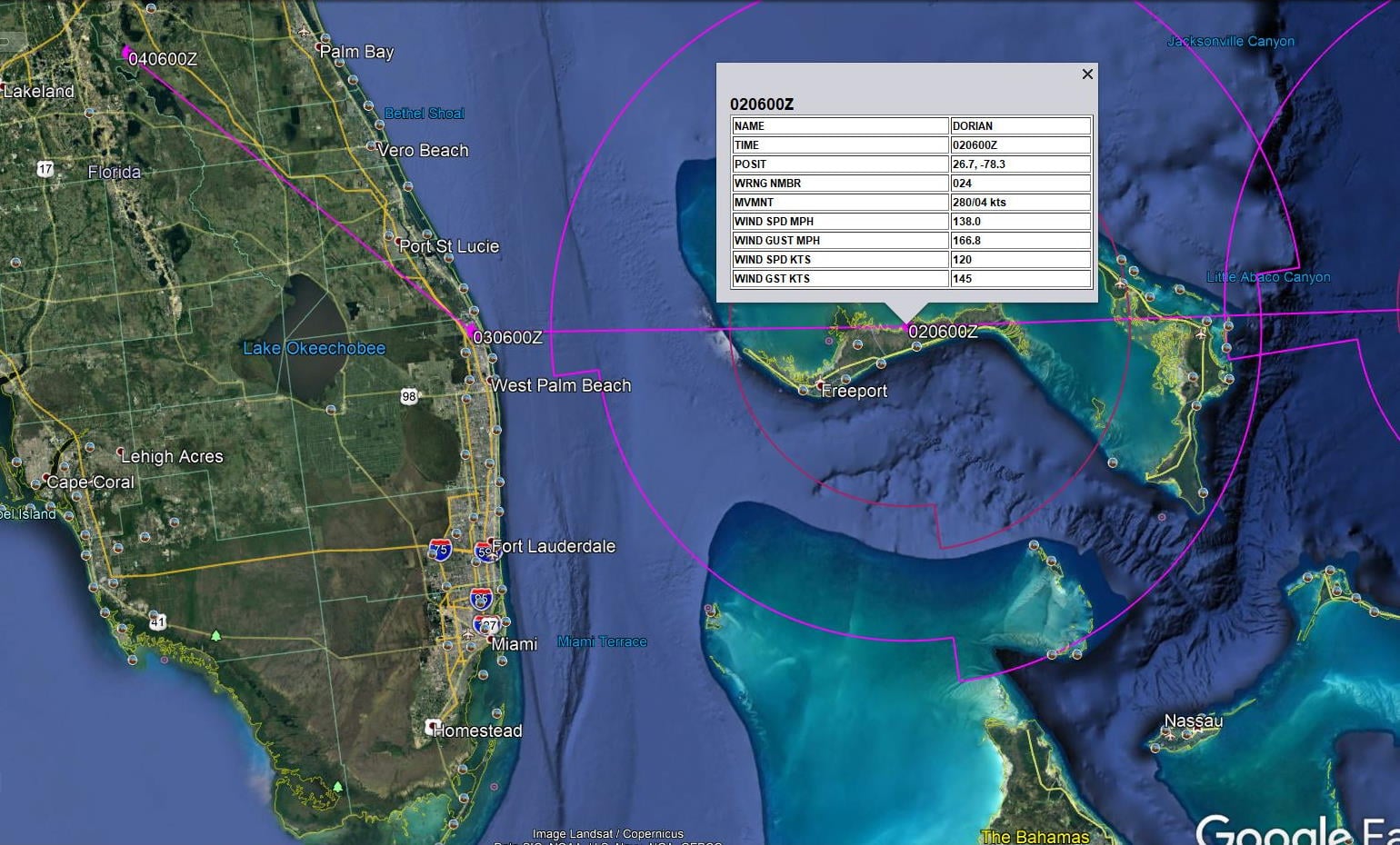 [VIDEO]: Ouragan DORIAN, impact majeur possible pour la Floride dans 4 jours