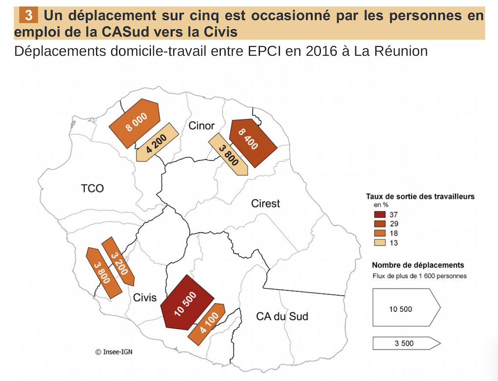 INSEE : À l’Est et au Sud de La Réunion, population et emploi sont plus dynamiques qu’ailleurs