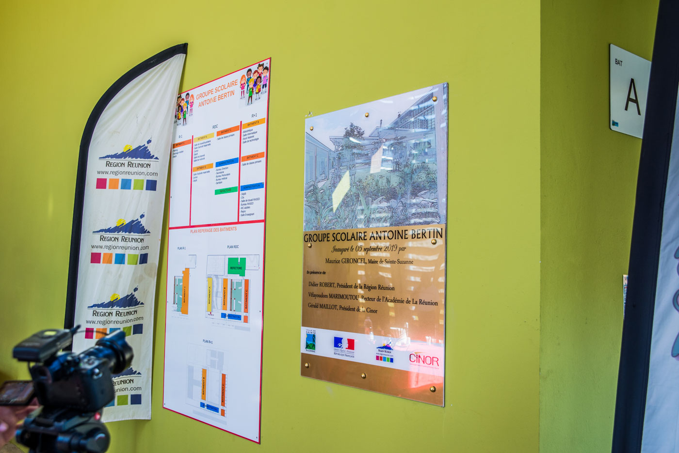 Inauguration du groupe scolaire Antoine Bertin à Sainte Suzanne