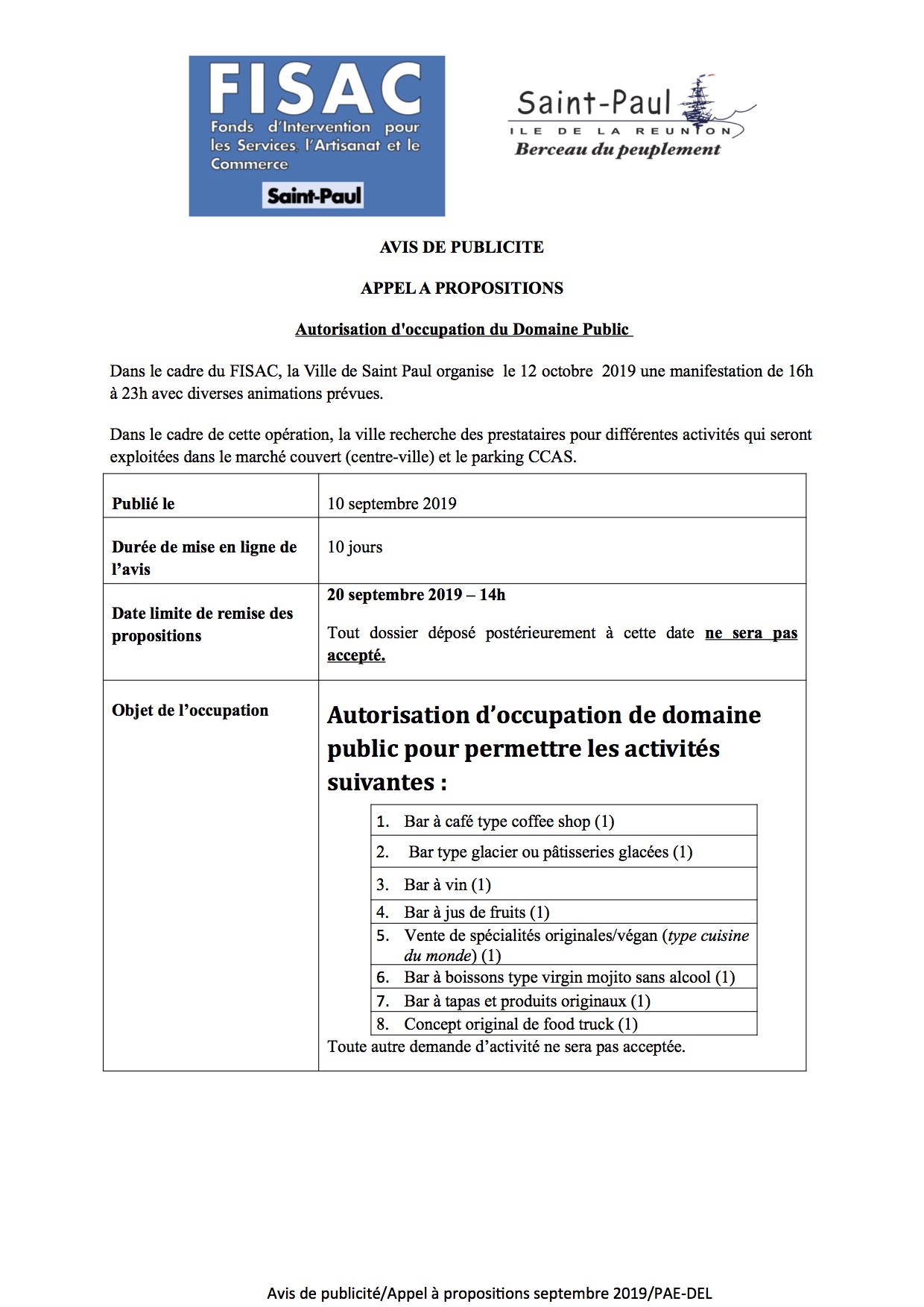 Un appel à propositions pour le #Çam’dit à Saint-Paul