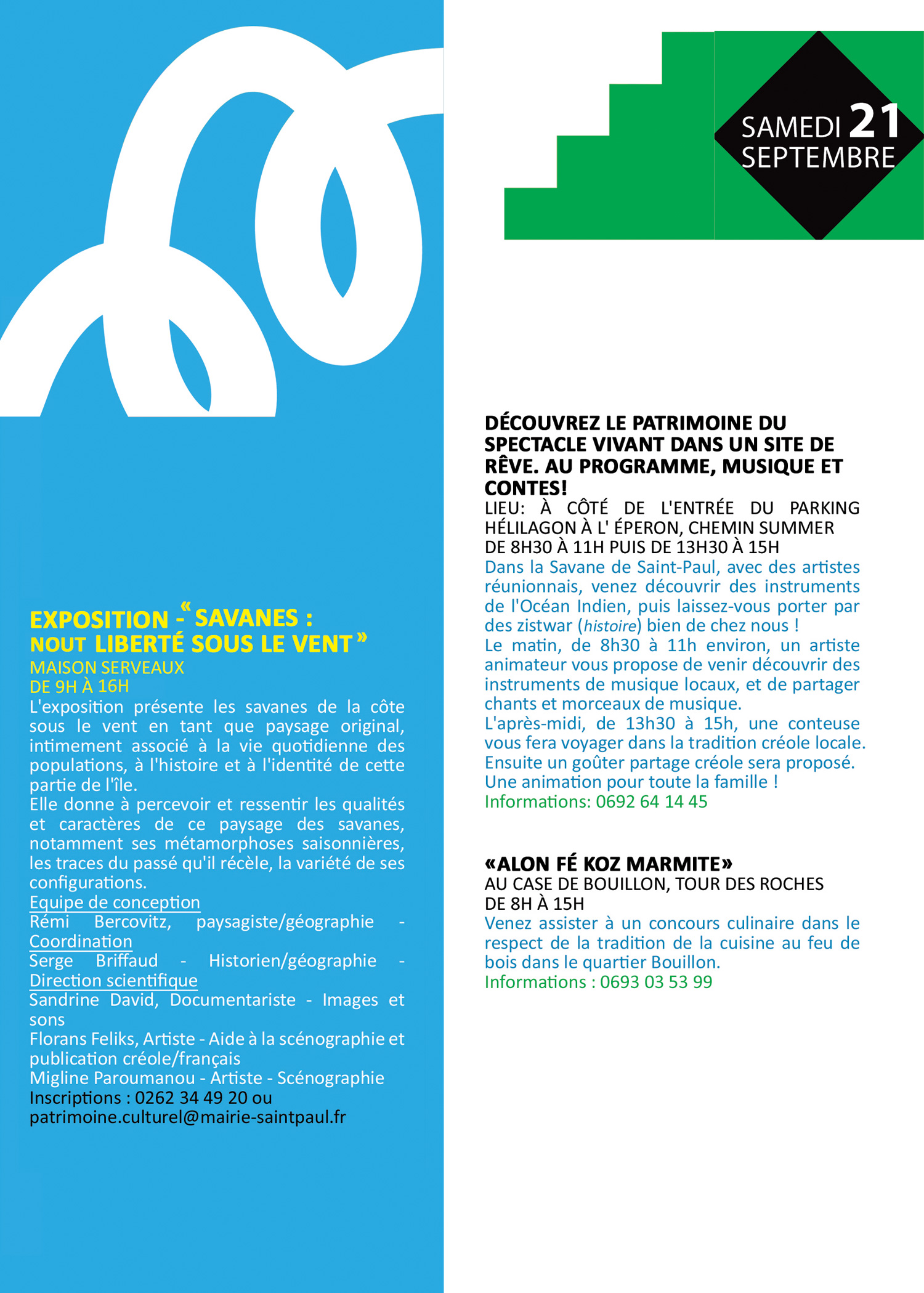 Programme des Journées européennes du Patrimoine à St-Paul