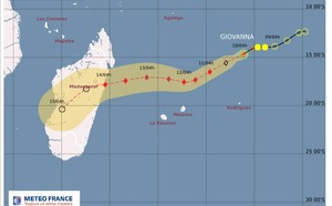 La tempête tropicale modérée baptisée Giovanna