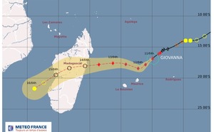 Le cyclone tropical intense Giovanna à 650km de nos côtes