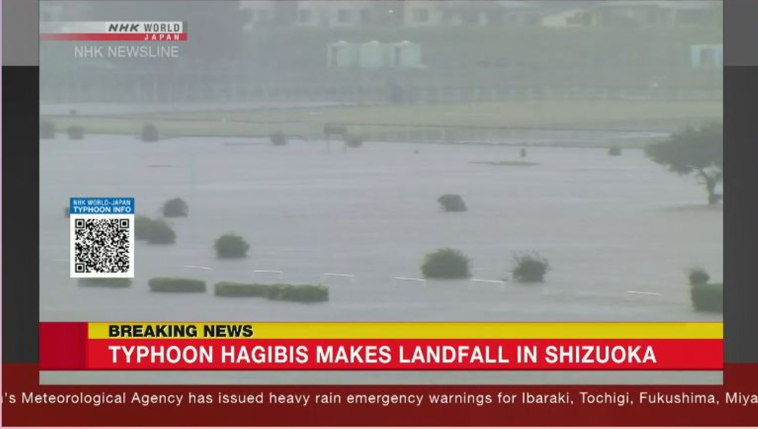 CYCLONE: Hagibis frappe la région de Tokyo,alerte maximale, pluies torrentielles,tornade à Ichihara