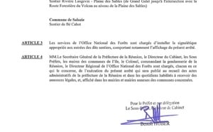 Interdiction d'accès de certains sentiers de randonnées