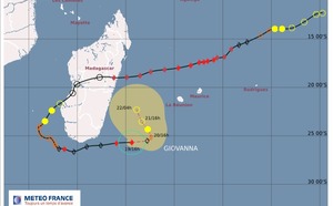 Le cyclone tropical Giovanna à 685 km au Sud-Ouest de la Réunion