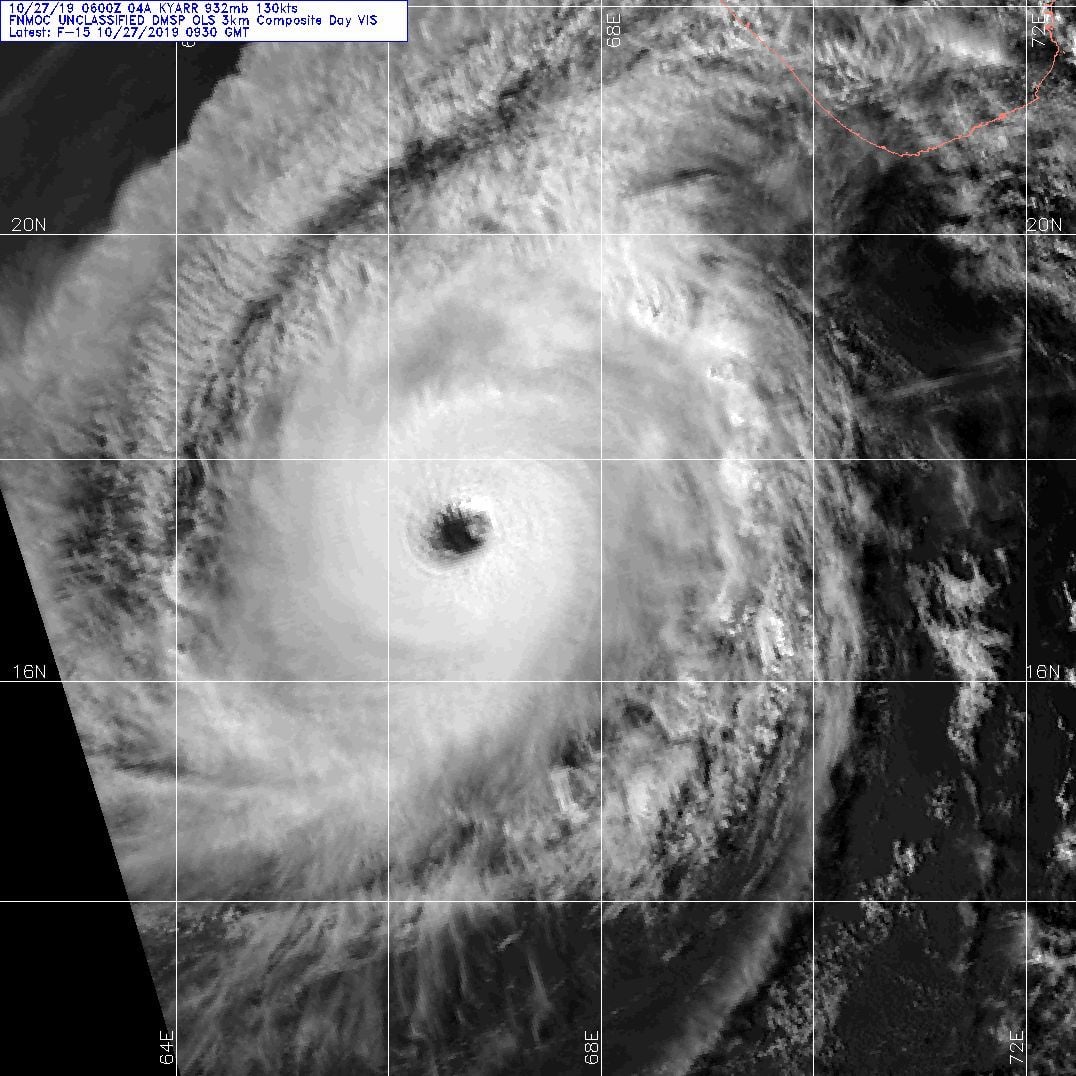 KYARR est déjà le deuxième Super Cyclone de l'année sur l'Océan Indien Nord