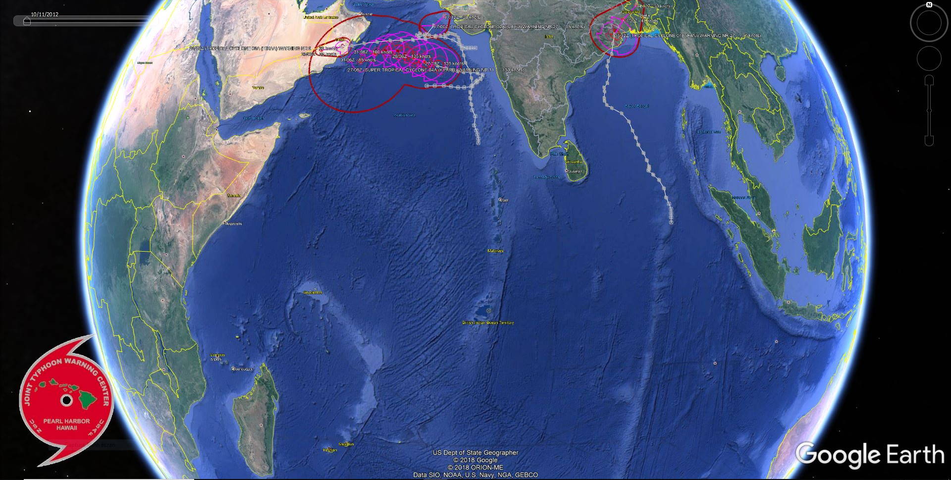 KYARR est déjà le deuxième Super Cyclone de l'année sur l'Océan Indien Nord