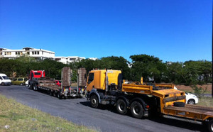 Une vingtaine de camions bloque la SRPP: