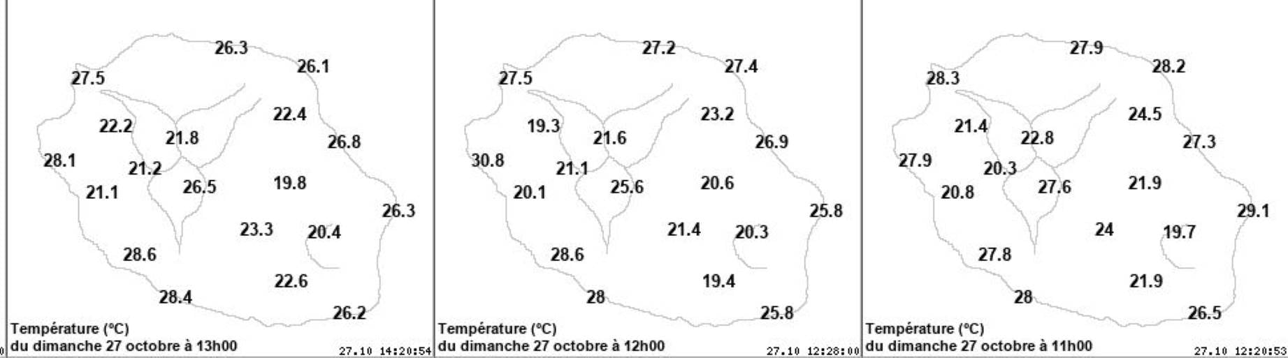 Persistance d'un temps sec et toujours chaud au volcan, dans les plaines ou à Cilaos