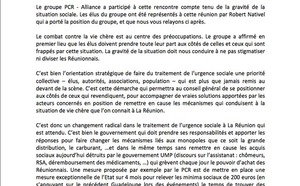 PCR/Alliance: Vie che?re et urgence sociale, l’Etat doit prendre ses responsabilite?s