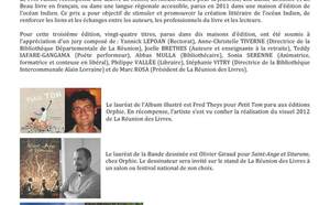 Lauréats des Prix Vanille 2012, prix littéraires de La Réunion des Livre