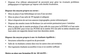 Les élèves et parents de la fac de médecine refusent un enseignement au rabais