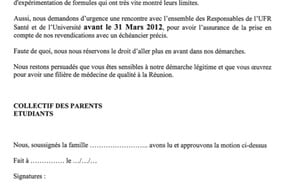 Les élèves et parents de la fac de médecine refusent un enseignement au rabais
