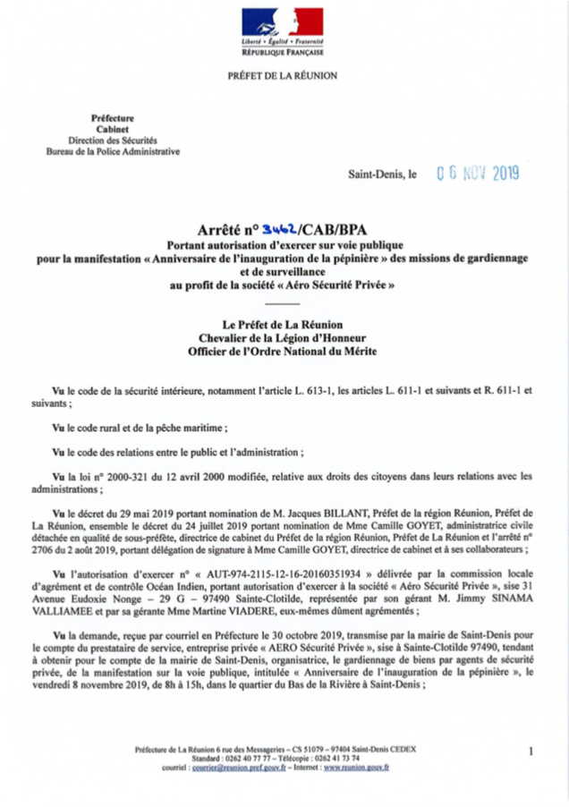 [Pierrot Dupuy] Et pendant ce temps-là à la mairie de St-Denis, les affaires continuent...