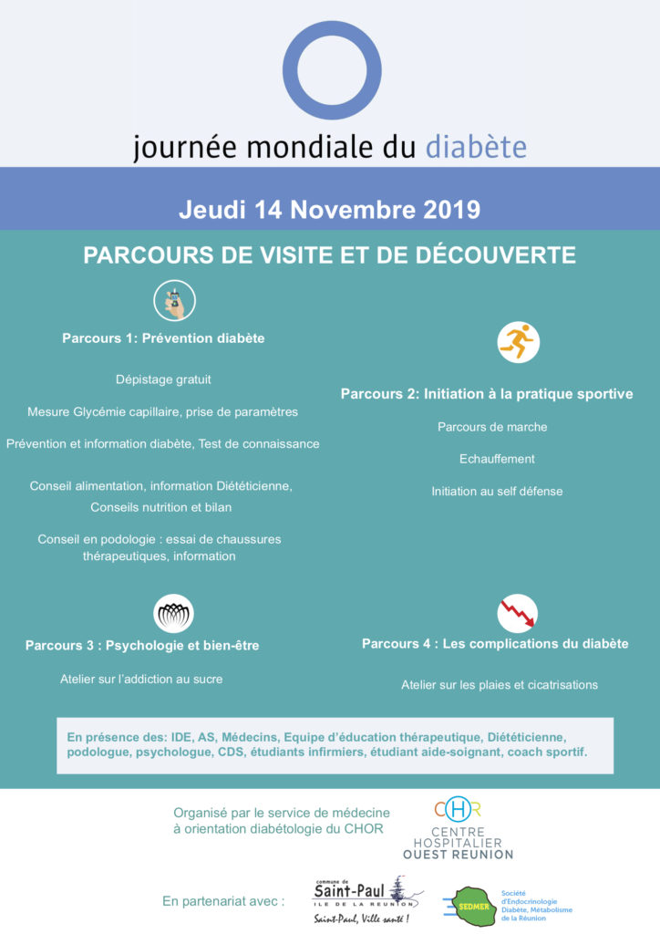 Un “Village Santé” au CHOR à l’occasion de la Journée Mondiale du diabète le jeudi 14 novembre