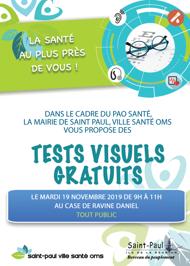 Des tests visuels gratuits ce mardi 19 et ce jeudi 21 novembre à Saint-Paul
