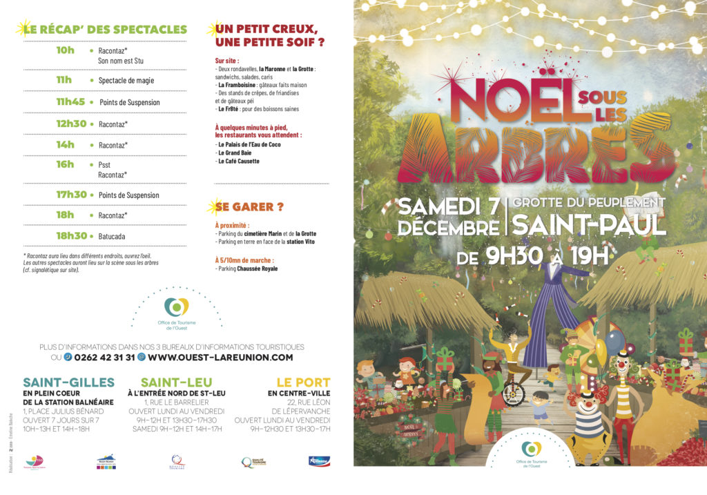 Saint-Paul fête Noël sous les arbres