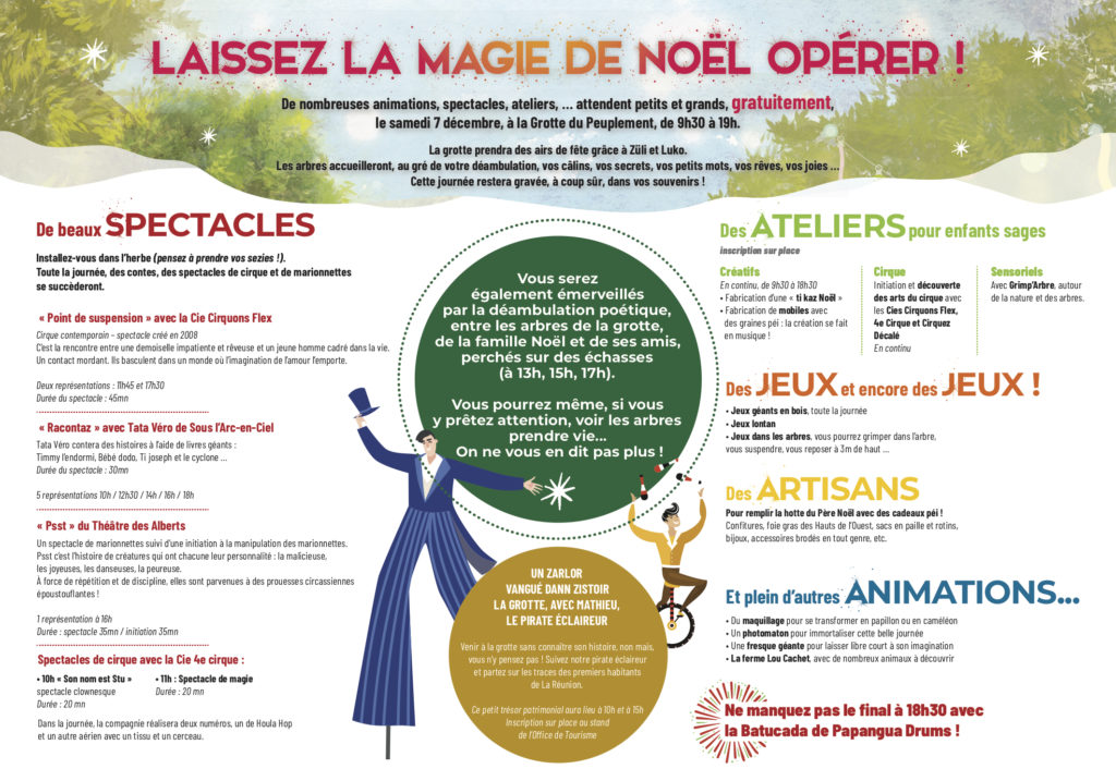 Saint-Paul fête Noël sous les arbres