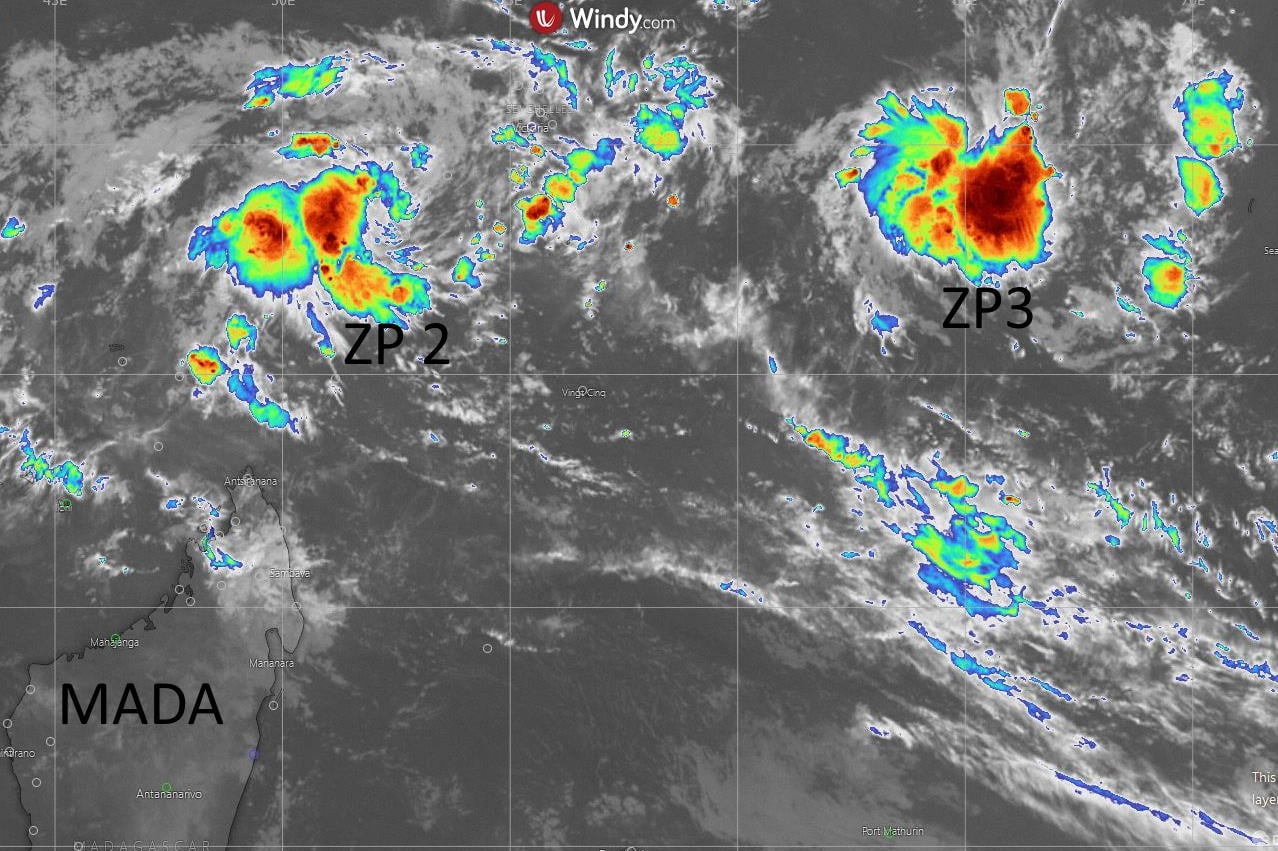 [Météo France] Deux systèmes cycloniques: le point ce mercredi matin